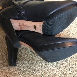 Cole Haan Nike Air Black dress boots with heel.